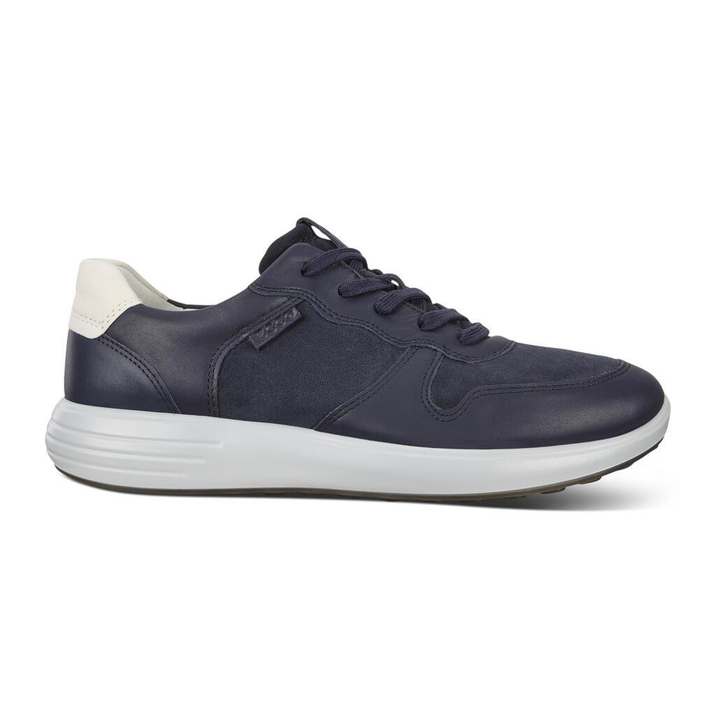 Baskets Ecco Soft 7 Runner Homme Bleu Marine / Grise / Blanche 4310-SMEOB